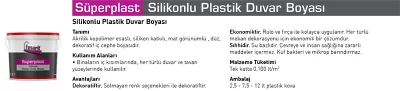 Süperplast Silikonlu Plastik Duvar Boyası