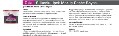 Oxia Silikonlu, İpek Mat İç Cephe Boyası