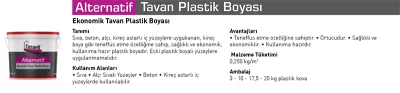 Alternatif Tavan Plastik Boyası