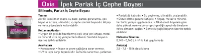 Oxia İpek Parlak İç Cephe Boyası