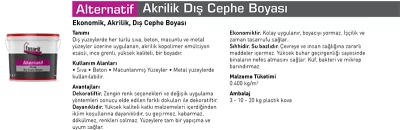 Alternatif Akrilik Dış Cephe Boyası