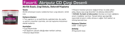 Fasarit Akriputz CD Çizgi Desenli