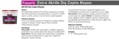 Fasarit Extra Akrilik Dış Cephe Boyası