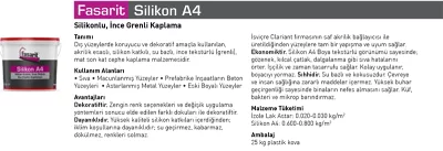 Fasarit Silikon A4