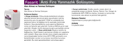 Fasarit Anti Fire Yanmazlık Solüsyonu