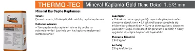 THERMO-TEC Mineral Kaplama Gold (Tane Doku) 1.5/2 mm