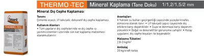 THERMO-TEC Mineral Kaplama (Tane Doku) 1/1,2/1,5/2 mm