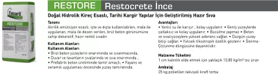 RESTORE Restocrete İnce